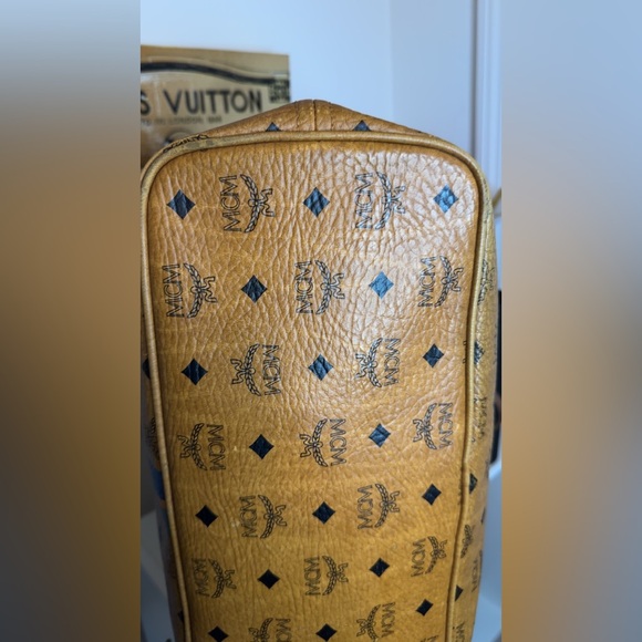 MCM Brown Tote with Blue Stripe - Picture 13 of 15